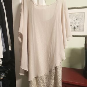 sheath dress with coverup